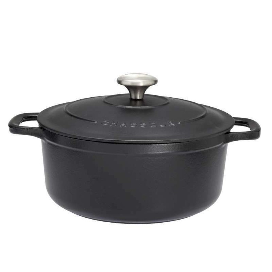 Cookware & Baking * | On Sale Chasseur Cast Iron Casserole Dish & Lid 18Cm, 1.8L Matt Black