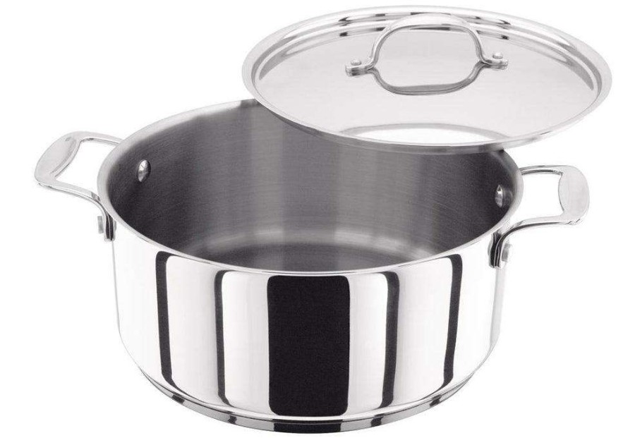 Cookware & Baking * | Super Specials Stellar 7000 Stainless Steel 24Cm Casserole 3.7L