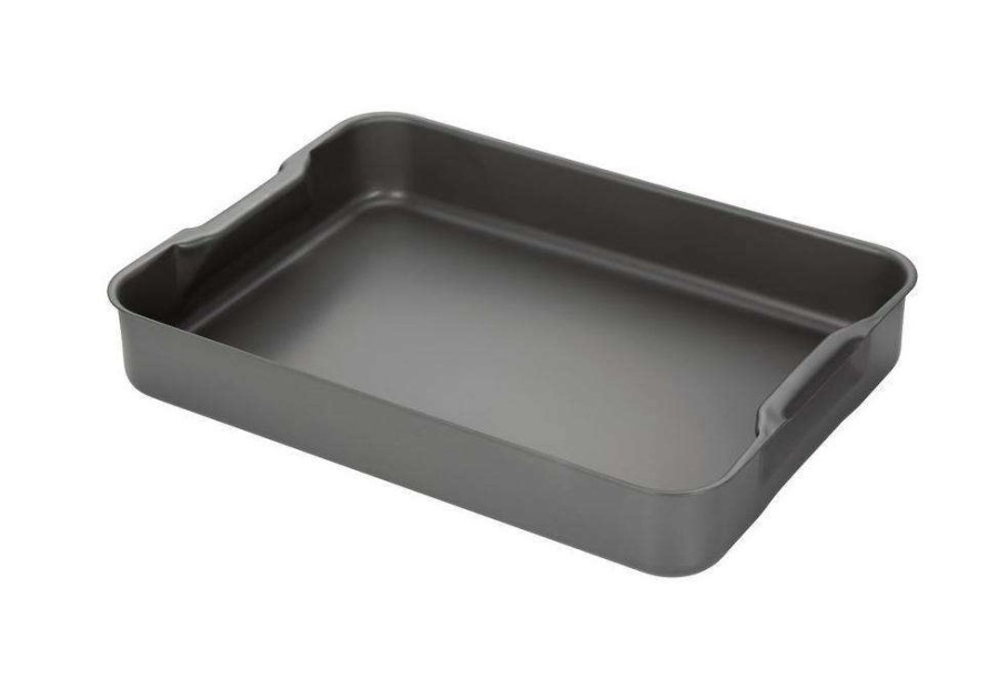 Cookware & Baking * | Affordable Price Stellar Hard Anodised Roasting Tray With Handle 42 X 30 X 7 Cm